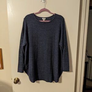 Avenue Blue Grey Long Sleeve Sweater 22/24W